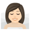 Woman in Steamy Room- Light Skin Tone emoji on Emojione